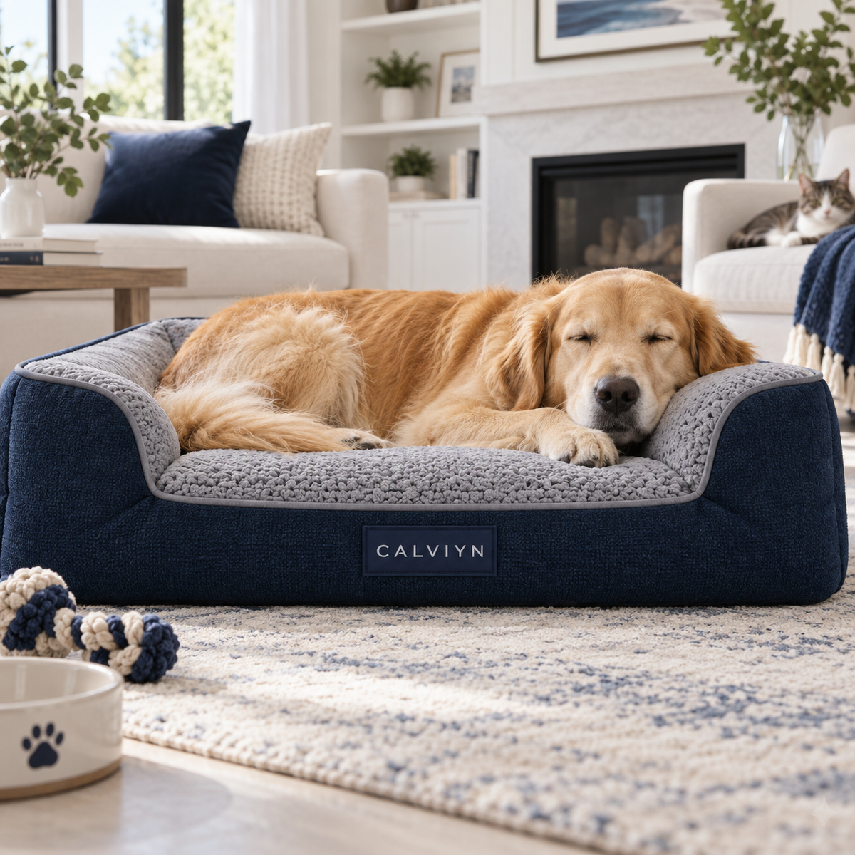 Cloud Support Memory Foam Pet Bed by CALVIYN