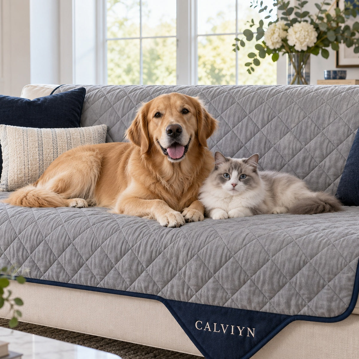 Everyday Waterproof Sofa Throw by CALVIYN